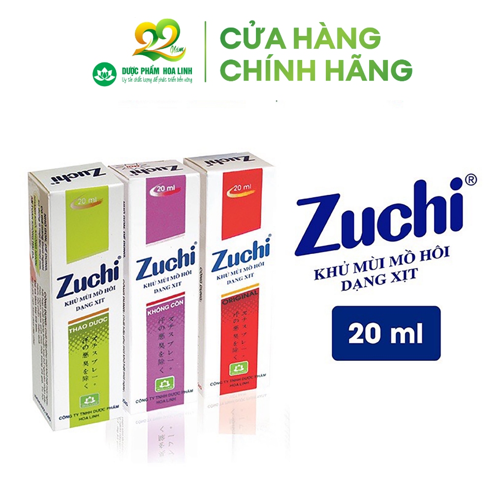 Xịt khử mùi mồ hôi Zuchi 20ml (Màu ngẫu nhiên)