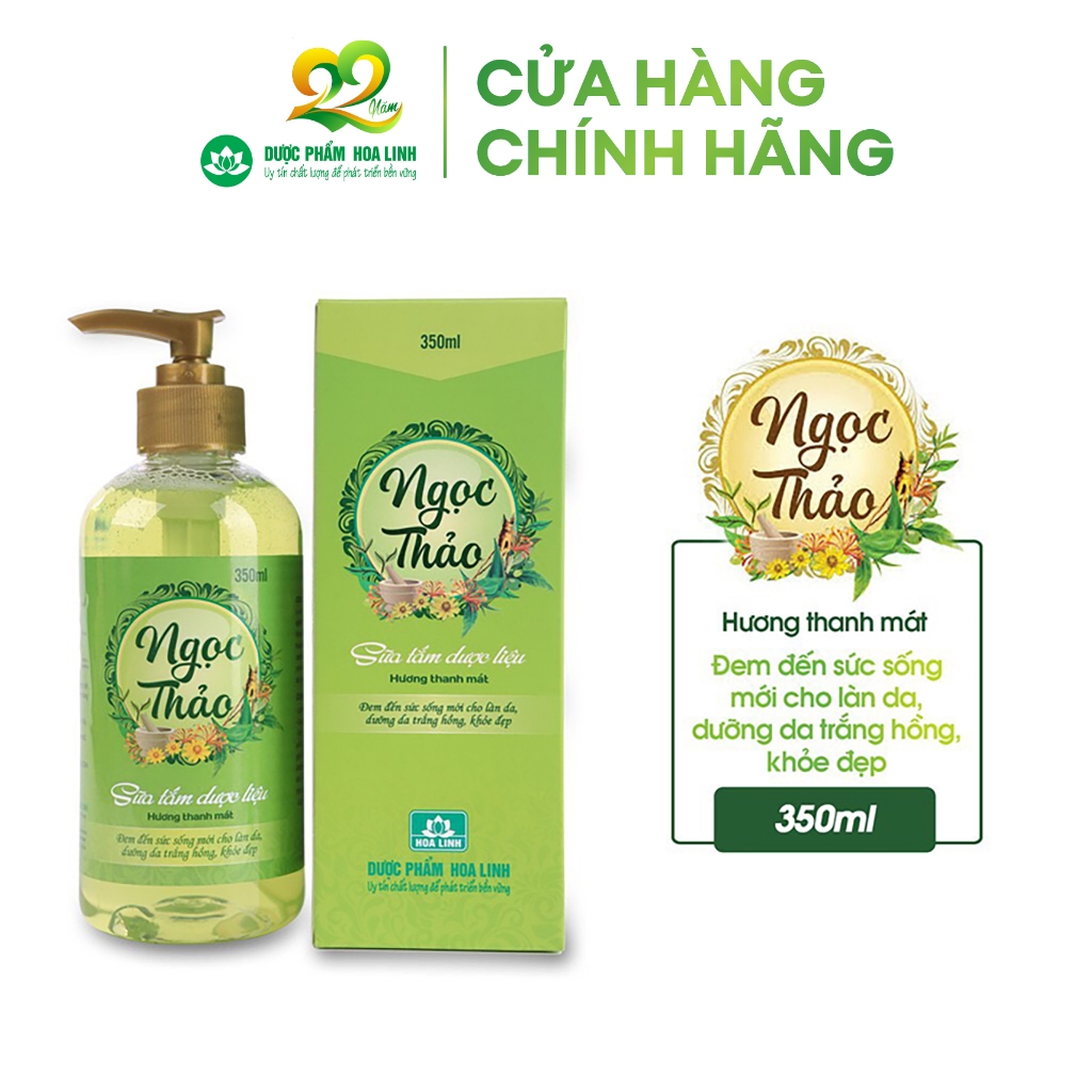 Sữa Tắm Dược Liệu Ngọc Thảo - Hương Thanh Mát 350ml