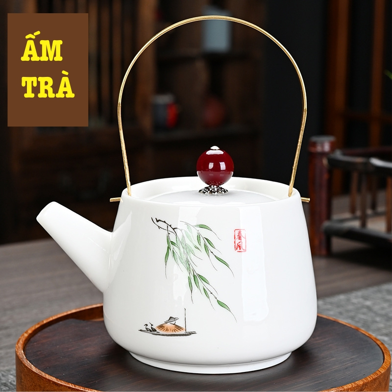 Ấm pha trà có quai xách kiểu Nhật Bản