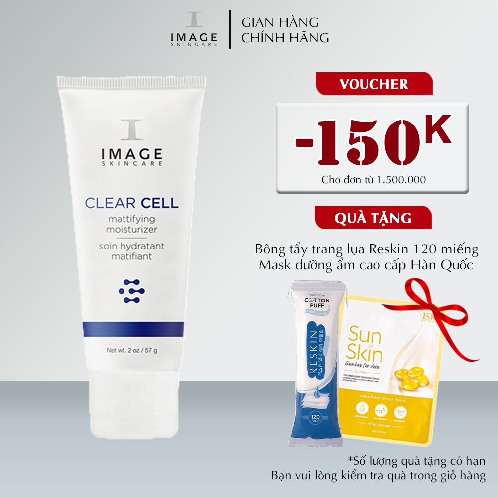 Kem Dưỡng Da Mụn, Giảm Dầu/Bã Nhờn IMAGE Skincare CLEAR CELL Mattifying Moisturizer For Oily Skin 57g (new)