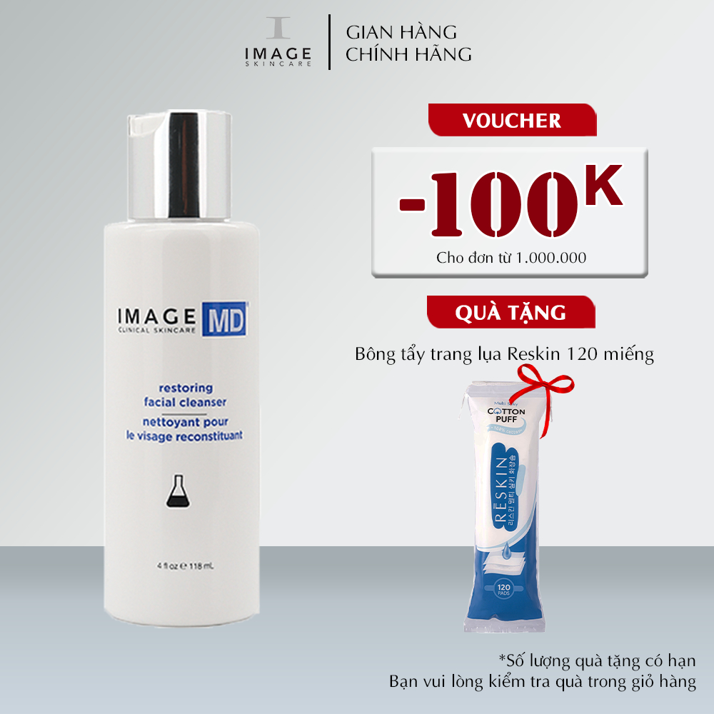 Sữa rửa mặt Image Skincare MD Restoring Facial Cleanser làm sạch trẻ hóa da 118 ml (new)