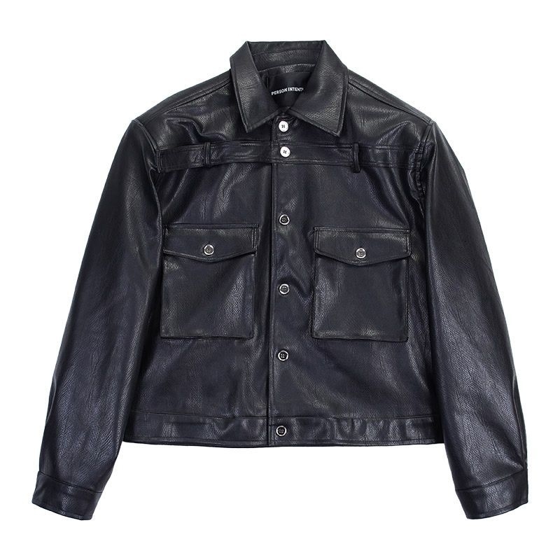 Áo Khoác Da Nam Dáng Ngắn Thời Trang Phong Cách Hàn Quốc