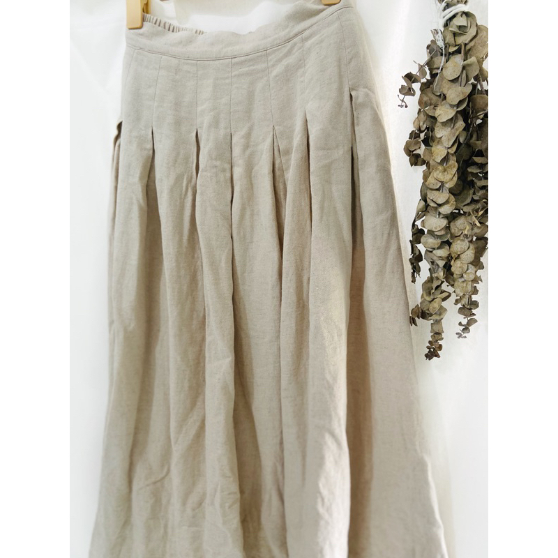 Set blazer chân váy linen