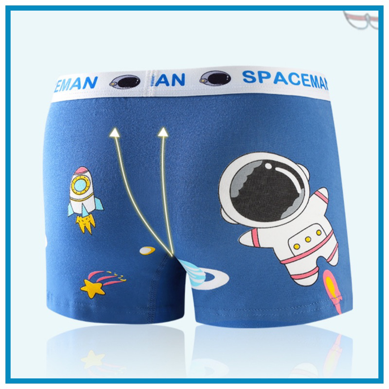 Set 4 quần chip đùi cho bé trai 7-42kg, chất cotton co giãn thoải mái in hình ngộ nghĩnh, hàng Quảng Châu cao cấp