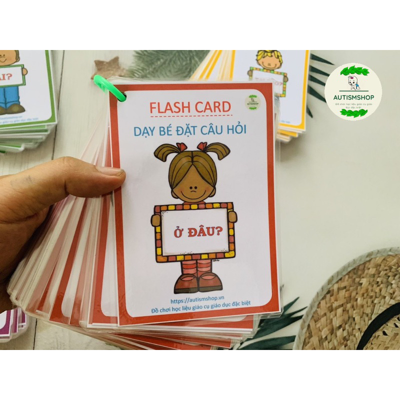 Học liệu flash card 220 câu hỏi Ai? Khi nào? Ở đâu? Cái gì? Tại Sao Autismshop