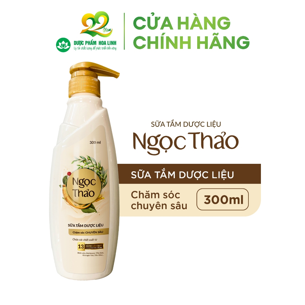 {MỚI} Sữa tắm dược liệu Ngọc Thảo - Chăm sóc chuyên sâu 500ml