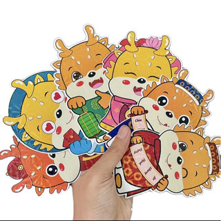 Bao lì xì 2024, lì xì tết 2024, bao lì xì chibi mẫu mới hottrend giấy bìa cứng bóng