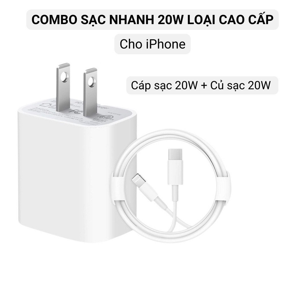 Sạc Nhanh PD 20W Cho Iphone Zin - Mới Full Hộp Chính Hãng Bảo Hành 12 Tháng. Lỗi 1 Đổi 1.