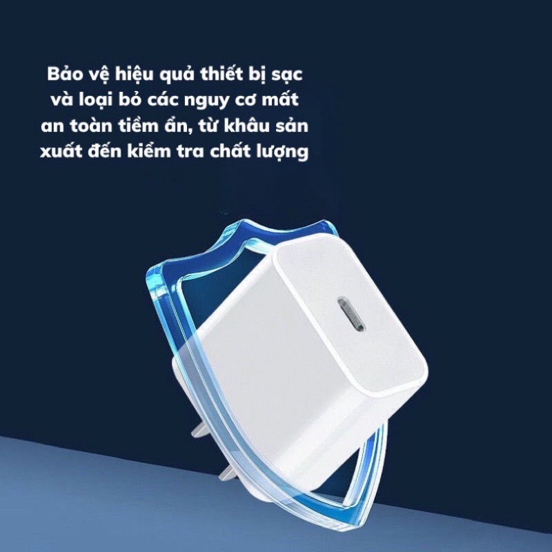 Sạc Nhanh PD 20W Cho Iphone Zin - Mới Full Hộp Chính Hãng Bảo Hành 12 Tháng. Lỗi 1 Đổi 1.