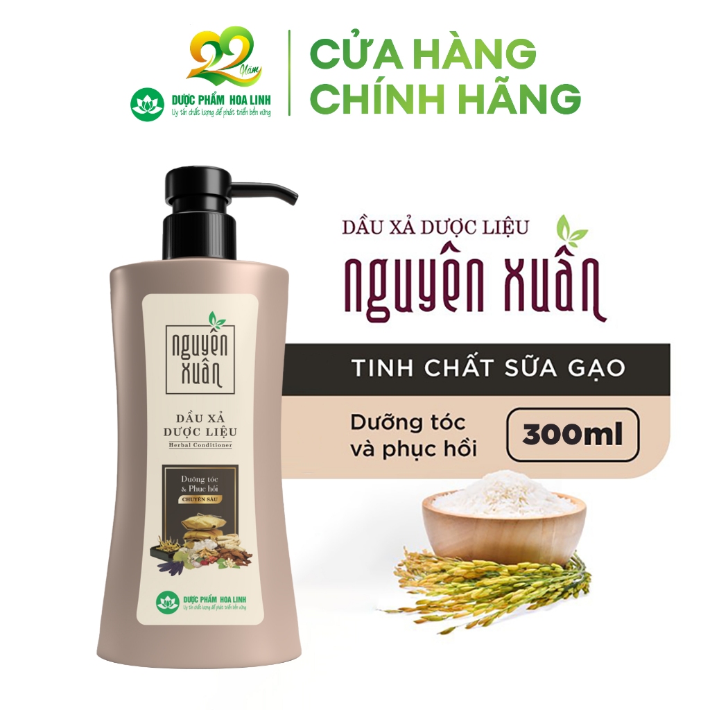 Bộ Dầu gội 600ml và Dầu xả 300ml Nguyên Xuân nâu _ Dành cho tóc thường