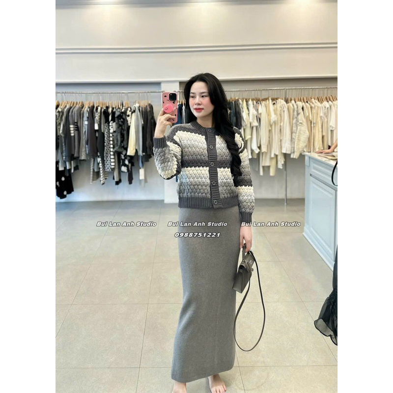 Chân váy len mịn dáng dài QCL1