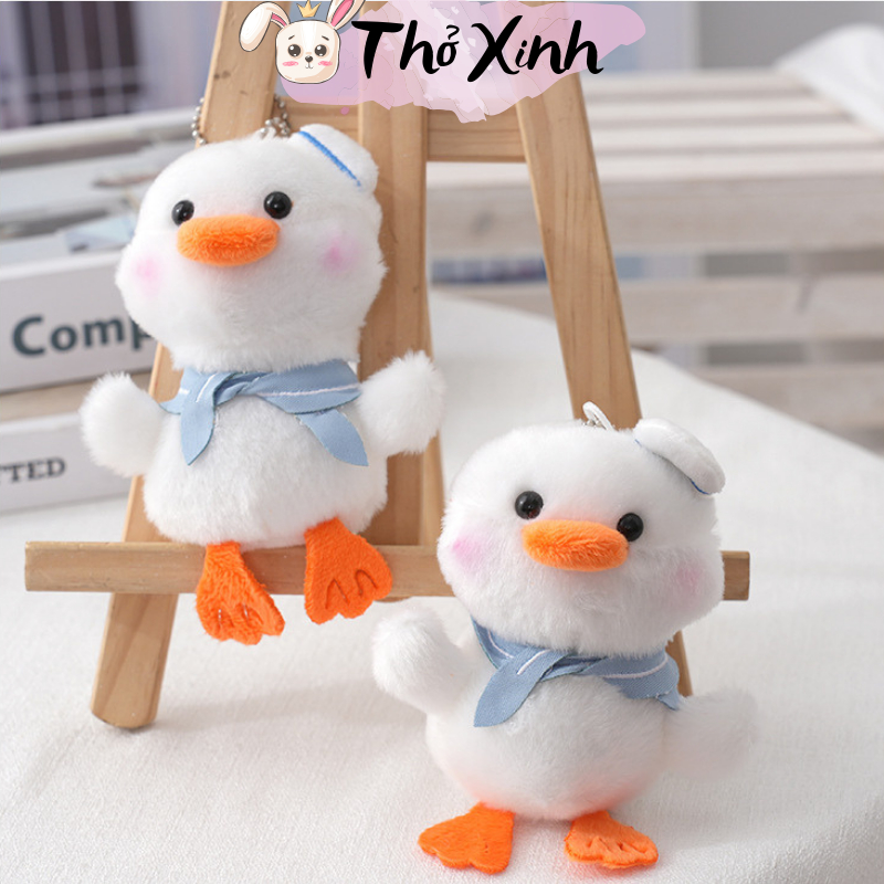 Móc khóa thú bông vịt, chó, đám mây, bò ngộ nghĩnh dễ thương chất liệu mềm mại làm móc khóa, treo balo túi xách PKTX01