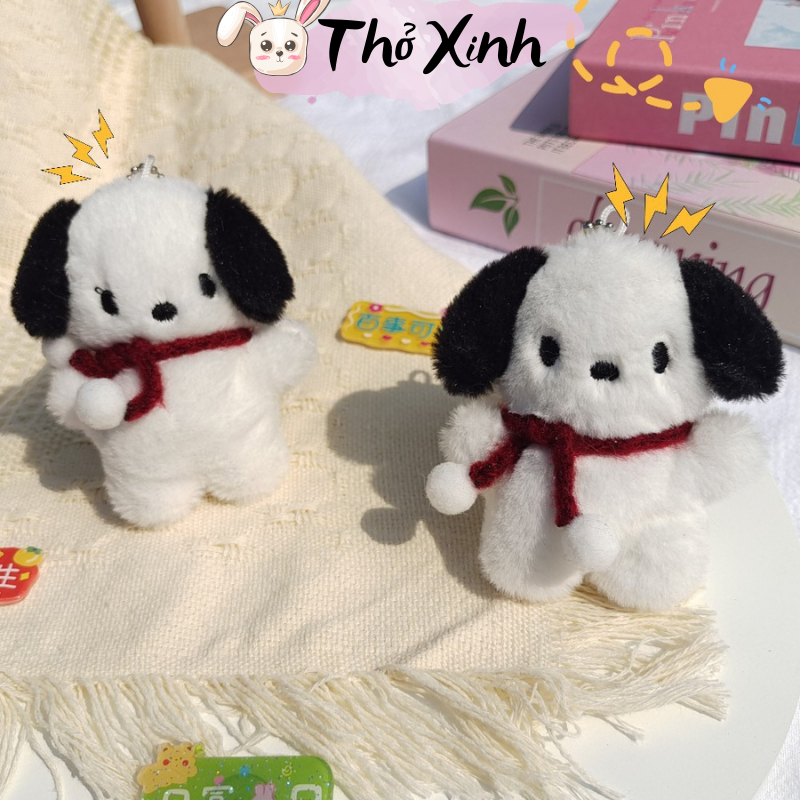 Móc khóa thú bông vịt, chó, đám mây, bò ngộ nghĩnh dễ thương chất liệu mềm mại làm móc khóa, treo balo túi xách PKTX01