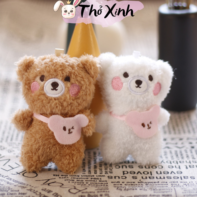 Móc khóa thú bông vịt, chó, đám mây, bò ngộ nghĩnh dễ thương chất liệu mềm mại làm móc khóa, treo balo túi xách PKTX01