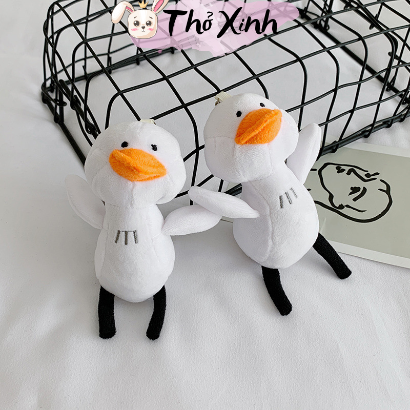Móc khóa thú bông vịt, chó, đám mây, bò ngộ nghĩnh dễ thương chất liệu mềm mại làm móc khóa, treo balo túi xách PKTX01