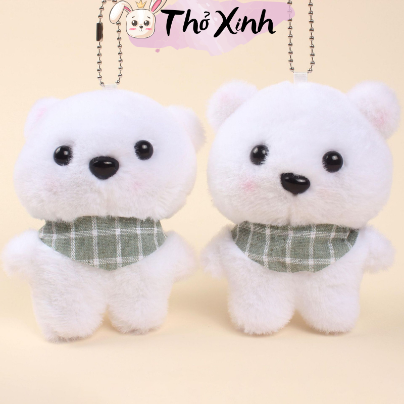 Móc khóa thú bông vịt, chó, đám mây, bò ngộ nghĩnh dễ thương chất liệu mềm mại làm móc khóa, treo balo túi xách PKTX01