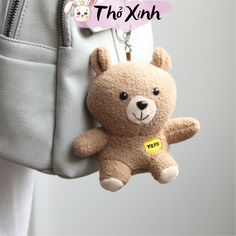 Móc khóa thú bông ếch, khủng long, cừu, toroto, chó đội nón, phi hành gia dễ thương ngộ nghĩnh treo balo túi xách PKTX02