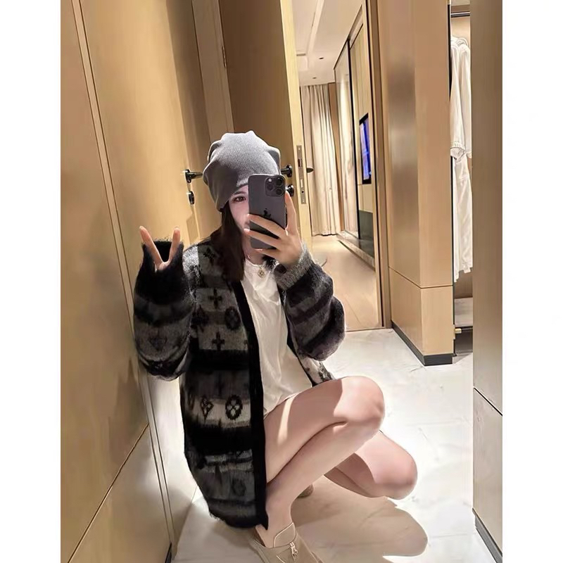 Áo Cadigan Lông Loang LVv