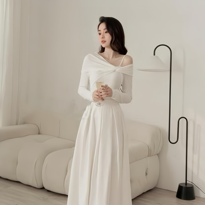 Áo Trễ Vai , Lệch Vai Xoắn Ngực  Dài Tay , Ngắn Tay Tặng Kèm Khuy