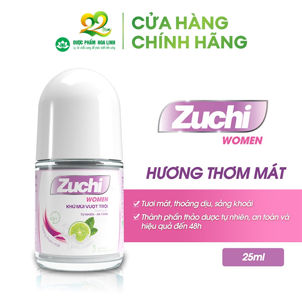 Lăn khử mùi Zuchi (Women) 25ml – Hương thơm mát