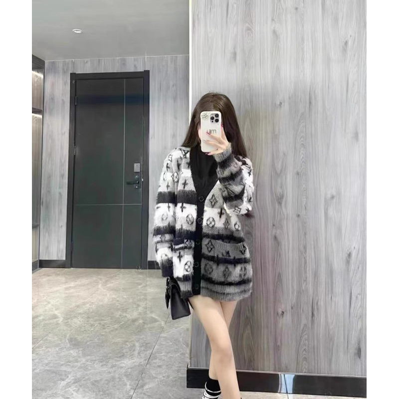 Áo Cadigan Lông Loang LVv