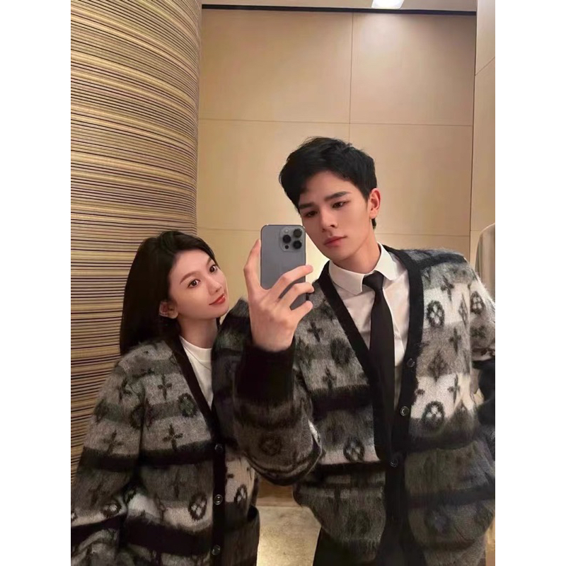 Áo Cadigan Lông Loang LVv