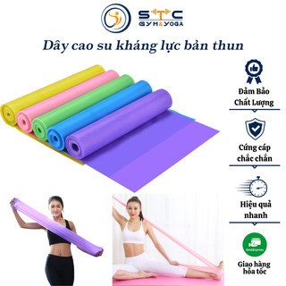 Dây cao su kháng lực đàn hồi bản thun tập gym yoga pilates thể lực dài 1,5m