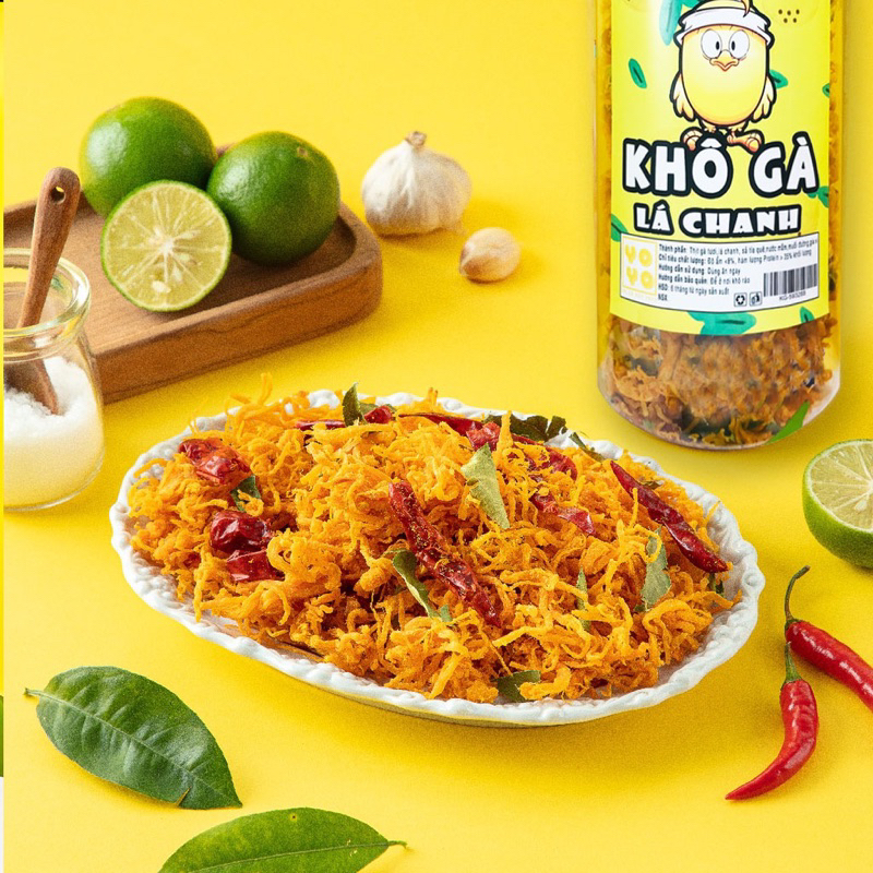 500GR Khô gà lá chanh thơm ngon, khô gà xé cay ăn là mê