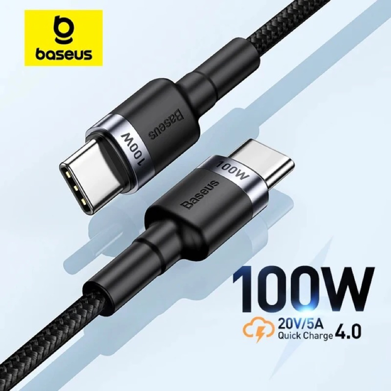 ( Cáp Sạc 100W Baseus ) Cáp sạc nhanh 100W 60W Baseus 3A 5A Type-C to Type-C sạc nhanh Smartphone,Máy tính bảng,Laptop
