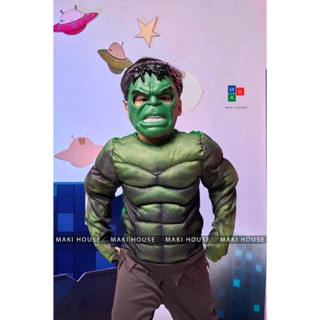 Quần áo người nhện hoá trang trẻ em halloween siêu nhân Maki hulk .HTH28