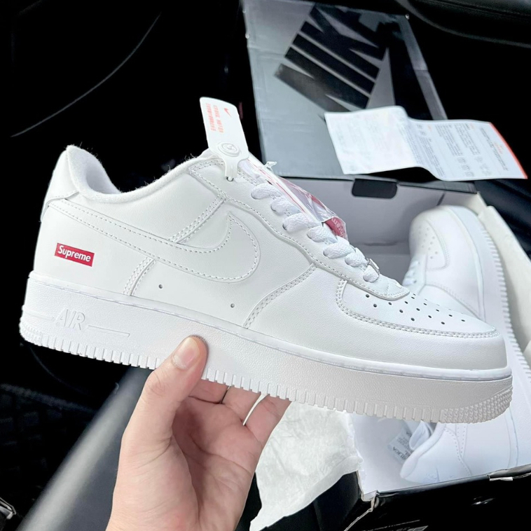 Giày Sneaker _Nike Air Force 1 Trắng Superme. Giày AF1 Superme Bản Chuẩn L.Auth hot trend 2023 full box bill