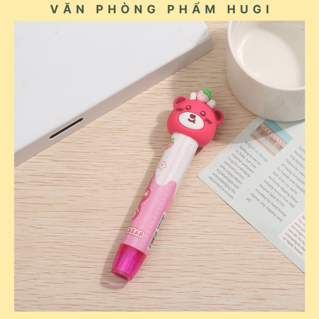Gôm Bấm Tẩy Bút Chì Đầu Thú Hoạt Hình Dễ Thương
