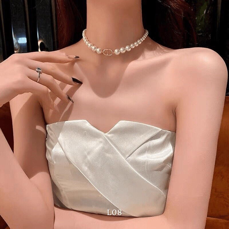 Dây chuyền chocker mặt CD sang trọng phong cách