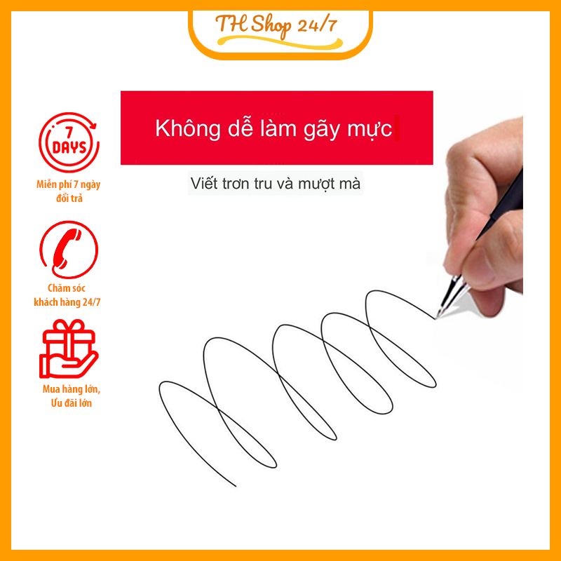 Bút bi mực gel văn phòng, bút cho học sinh, sinh viên các màu đen, xanh, đỏ mau khô, tiện lợi
