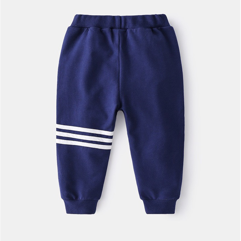 Bộ Nỉ Kẻ 3 Vạch Cho Bé, Đồ Bộ Cho Bé Trai Chất Da Cá Dáng Thể Thao Từ 7-28kg - LEON KIDS