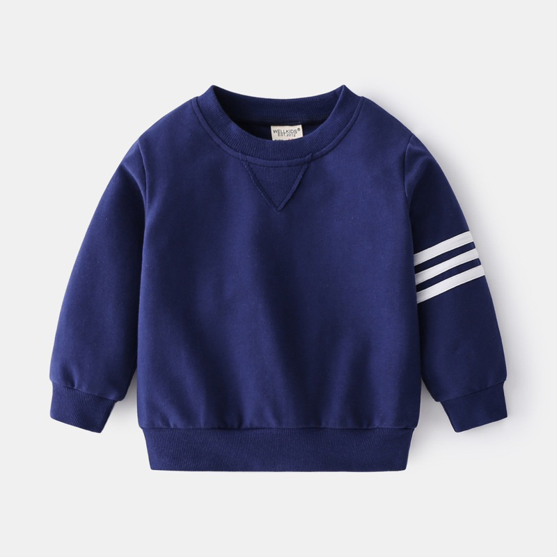 Bộ Nỉ Kẻ 3 Vạch Cho Bé, Đồ Bộ Cho Bé Trai Chất Da Cá Dáng Thể Thao Từ 7-28kg - LEON KIDS