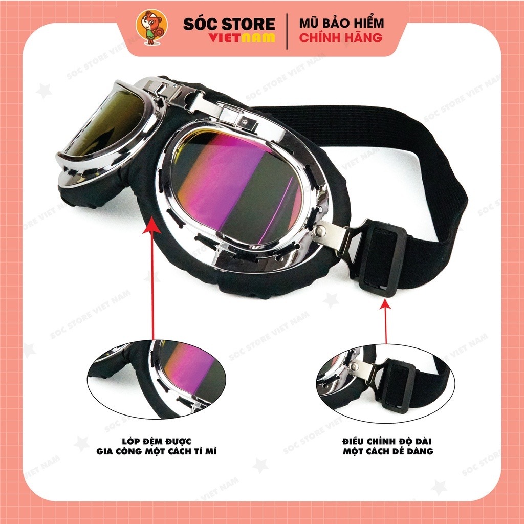 Kính phi công mũ bảo hiểm