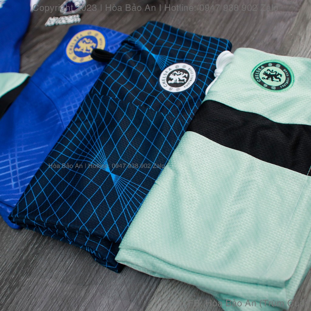 Set Bộ Quần Áo Bóng Đá, Áo Đá Banh CLB Chelsea 2023/2024 - Chuẩn Mẫu Thi Đấu - Vải Gai Thái Cao Cấp - Áo Chelsea