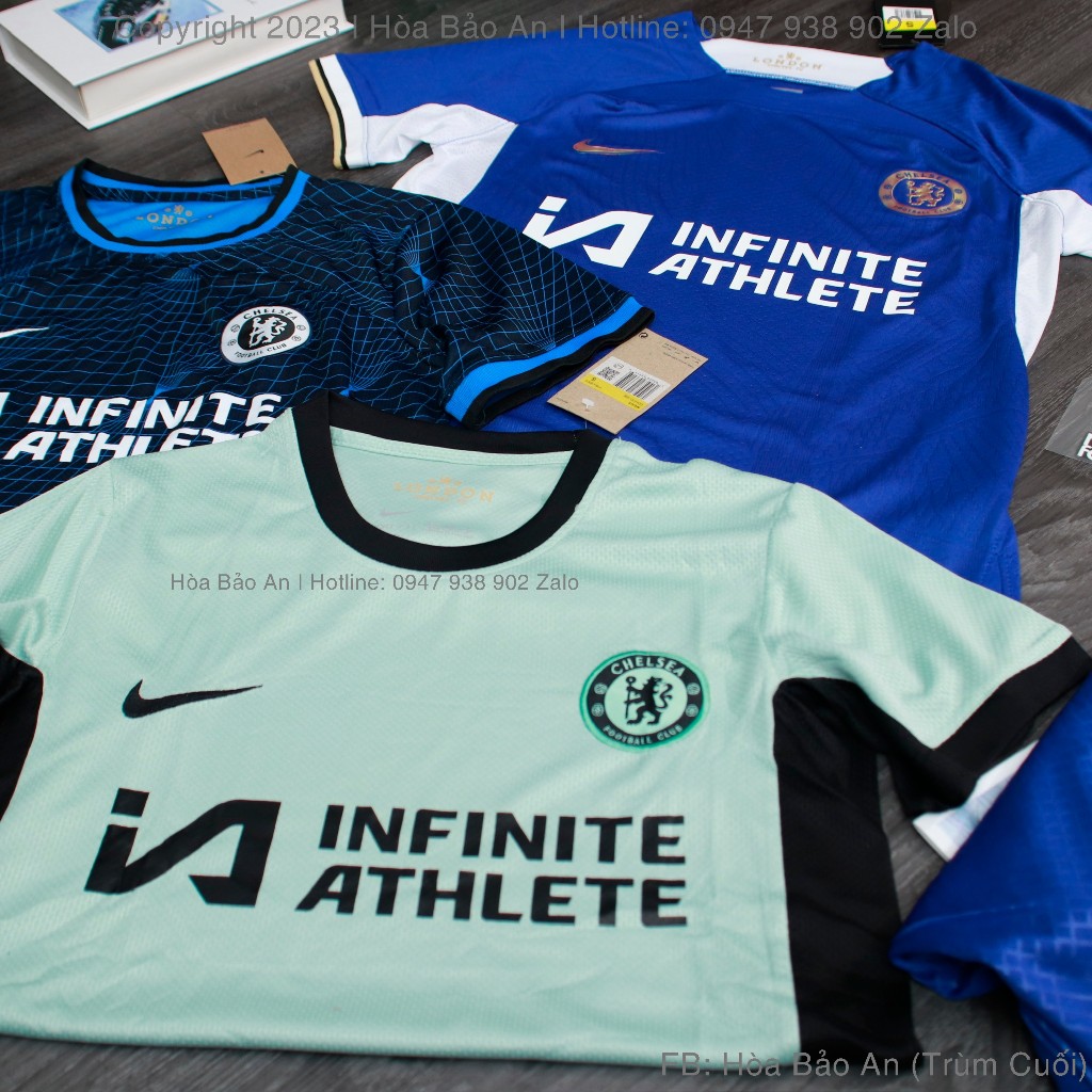 Set Bộ Quần Áo Bóng Đá, Áo Đá Banh CLB Chelsea 2023/2024 - Chuẩn Mẫu Thi Đấu - Vải Gai Thái Cao Cấp - Áo Chelsea