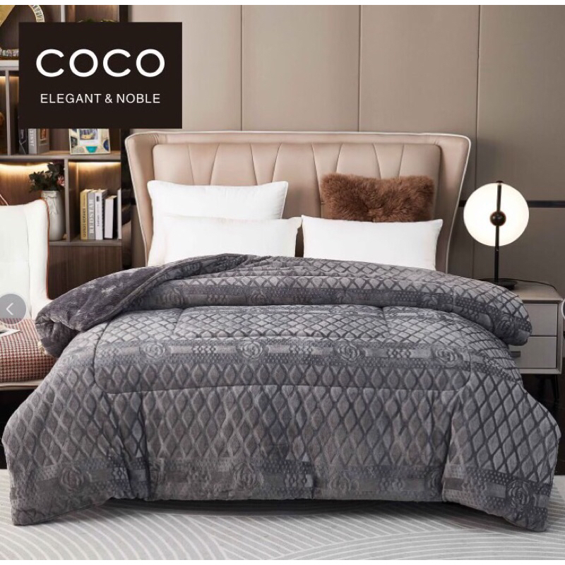 Chăn Lông Thỏ COCO Siêu Ấm 2m3x2m nặng 4kg mẫu mới hot nhất 2023