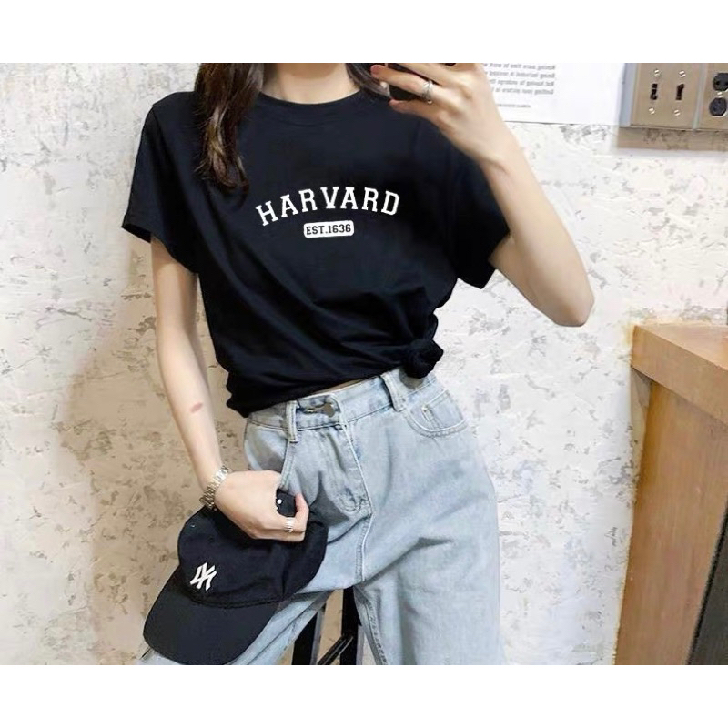 Áo Thun Tay Lỡ Cotton Khô 3158 Form Rộng Nam Nữ HARVARD
