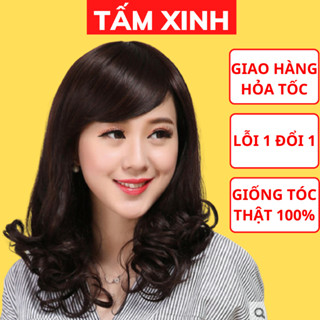 Bộ tóc giả nguyên đầu dài xoăn trung niên M1