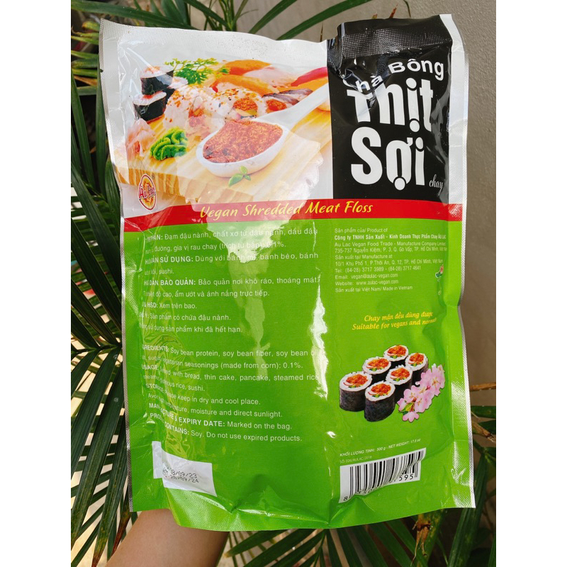 Chà Bông Thịt Sợi Chay Âu Lạc gói 500g date 2025