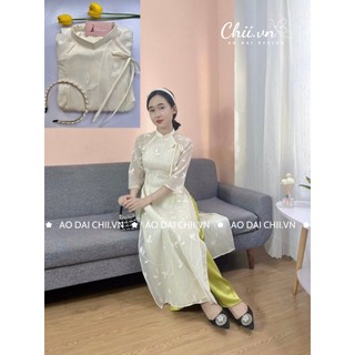 [TẶNG MẤN] Áo Dài Cách Tân Thục Chi Thêu Cao Cấp