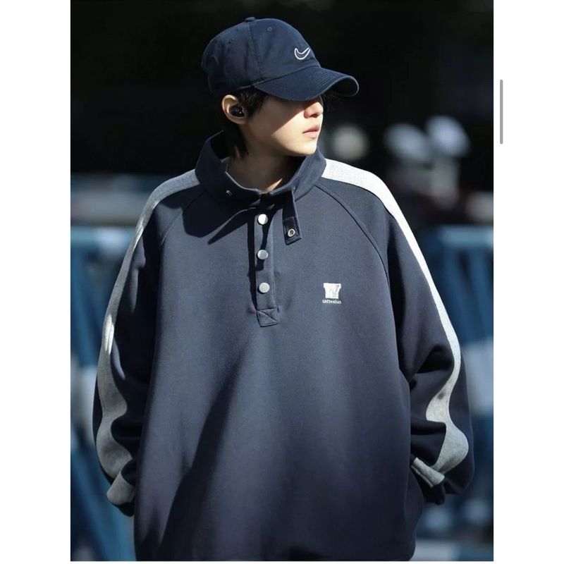 Áo Sweater chữ W unisex nỉ bông cotton dưới 75kg - áo phông dài tay dáng thụng phong cách Ulzzang