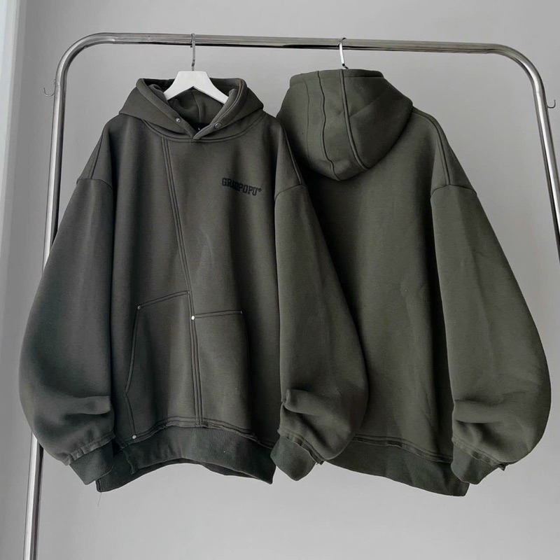 Áo Hoodie PREMIUM màu rêu