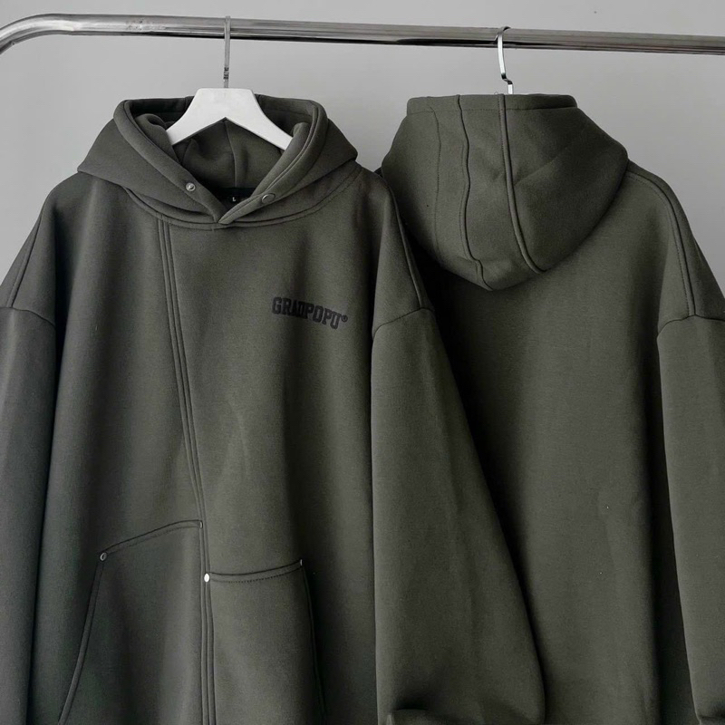 Áo Hoodie PREMIUM màu rêu