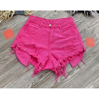 Quần đùi jeans lưng cao ống rộng, quần Short giả váy Cao Cấp - alohashop91