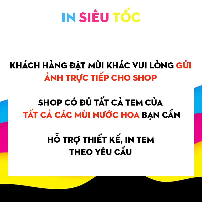 39 Tem dán chai chiết nước hoa đã cắt sẵn tất cả các mùi - Mẫu dọc