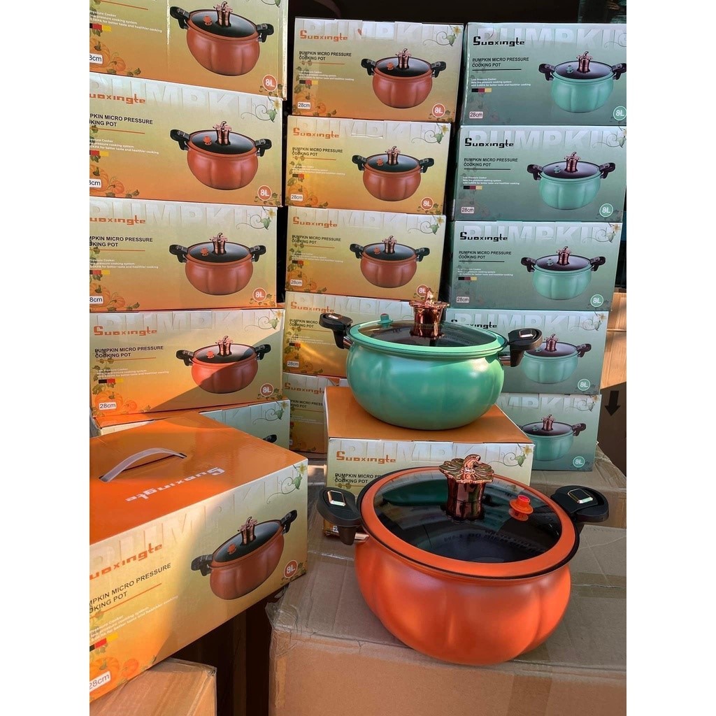 Nồi Áp Suất Bí Ngô 5L, Nồi Hầm Bí Ngô,Nồi Hầm Thông Minh Bí Ngô,Nồi Hầm Bí Ngô Chống Dính